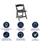 Flash Furniture HERCULES Kids Black Resin Folding Chair with Black Vinyl Padded Seat LE-L-1K-BK-GG - alternate 4