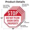 Signmission Stop Do Not Plow Snow onto Property, 10 inch X 10 inch, Aluminum Metal Signs, 5PK OC-A-5Pack-10-193 - alternate 6