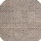 Homeroots 8' Brown Round Geometric Washable Indoor Outdoor Area Rug 607484 - alternate 6