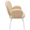 Leisuremod Celestial Boucle Dining Arm Chair, White Iron Frame with Beige Fabric CCAW-23BG - alternate 5