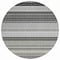 Homeroots 8' Black Round Striped Washable Indoor Outdoor Area Rug 576952 - alternate 3