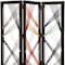 Homeroots 72" Black Fabric Folding Three Panel Screen Room Divider 342768 - alternate 4