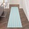 Homeroots 12' Aqua And Ivory Geometric Indoor Outdoor Runner Rug 564116 - alternate 7