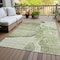 Homeroots 8' X 10' Artichoke Green And Gray Floral Washable Indoor Outdoor Area Rug 582233 - alternate 7
