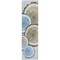 Homeroots 8' Runner Blue Gold and Gray Faux Bois Washable Non Skid Indoor Outdoor Runner Rug 564402 - alternate 1