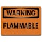 Signmission Safety Sign, 14 in Height, Plastic, Flammable WS-Flammable - alternate 1