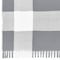 Homeroots 50" X 60" Gray Woven Cotton Checkered Throw Blanket with Fringe 516566 - alternate 4