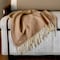 Homeroots Camel Woven Wool Reversable Throw 489632 - alternate 2
