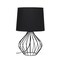 Homeroots 20" Black Metal Geometric Table Lamp With Black Drum Shade 643465 - alternate 3