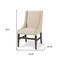 Homeroots Cream and Brown Upholstered Linen And Solid Wood Dining Side Chair 605672 - alternate 2