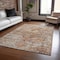 Homeroots 8' X 10' Coral Terra Cotta And Beige Floral Washable Indoor Outdoor Area Rug 605070 - alternate 7