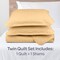 Lavish Home 2-Piece Twin Quilt Set Twin Bedspread and Pillow Sham with Embossed Diamond Pattern, Yellow 66-001-TY - alternate 5