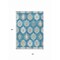 Homeroots 5' X 8' Teal Blue Ivory And Gray Southwestern Washable Indoor Outdoor Area Rug 615177 - alternate 4
