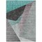 Homeroots 5' X 8' Teal Blue Aqua And Charcoal Abstract Washable Indoor Outdoor Area Rug 582891 - alternate 5