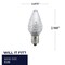 Bulbrite 5-Watt Equivalent Clear C7 Dimmable with (E12) Candelabra Screw Base LED Light Bulb, 2700K, 25PK 862028 - alternate 7