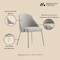 Manhattan Comfort Gracie Dining Chair in Stone and Gold - Set of 2 2-DC100-GST - alternate 3