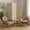 Homeroots 71" Beige Folding Three Panel Screen Room Divider 370415 - alternate 2