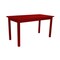 Homeroots 60" Fire Engine Red Solid Wood Dining Table 548925 - alternate 3