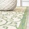 Jonathan Y Madrid Vintage Filigree Textured Weave Cream/Green 2 ft. x 8 ft. Indoor/Outdoor Runner Rug SMB107J-28 - alternate 6
