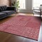 Homeroots 9' X 12' Red And Ivory Geometric Washable Indoor Outdoor Area Rug 600742 - alternate 4