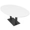 Skutchi Designs Boval Conference Table With Power Unit, 48 in W, 72 in L, White HAR-BOVL-48X72-DOU.BK-W960-NA - alternate 1