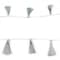 Elegani Boho Tassel Fairy String Lights - 20 LED Warm White on 7.7ft Silver Copper Wire PH-5139 - alternate 2