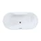 Kingston Brass 59" Acrylic Oval Double Ended Freestanding Tub with Drain, Glossy White/Antique Brass VTDE593023C423 - alternate 1