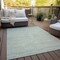 Homeroots 5' X 8' Sage And Green Striped Washable Indoor Outdoor Area Rug 587957 - alternate 5
