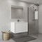 Homeroots 28" White Wood Floating Bathroom Vanity With White Sink And Two Drawers 624119 - alternate 2