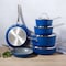 Sur La Table Kitchen Essentials Cool Commune 10 Piece Nonstick Aluminum Cookware Set in Marine 750123113M - alternate 5
