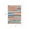 Homeroots 5' X 8' Orange Teal Blue And Salmon Striped Washable Indoor Outdoor Area Rug 613309 - alternate 6