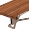 Homeroots 14" X 32" Brown Teak Rectangular Shower Bench 549341 - alternate 3