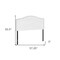 Homeroots White Upholstered Camelback Full Headboard With Nail Head Trim 490182 - alternate 3