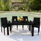 Leisuremod Mace Weave Design Outdoor Rectangular Dining Table, Black MT55BL - alternate 5