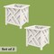 Pure Garden Lattice Design Outdoor Planter Box 15.5" Square 16.5" Tall White Decorative Plant Pots, 2PK 50-LG1359-2 - alternate 4