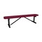 Leisure Craft 6' Standard Bench With No Back, Perforated Metal, Portable, Burgundy B6XPP-PERF-BURGUNDY - alternate 1