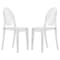 Leisuremod Marion Transparent Acrylic Modern Chair, Clear, 2PK GV19CL2 - alternate 1