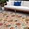 Homeroots 10' X 14' Ivory Blue And Orange Indoor Outdoor Area Rug 521655 - alternate 5