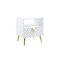 Homeroots 22" White Manufactured Wood And Metal Rectangular End Table With Drawer And Shelf 486418 - alternate 1
