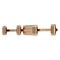 Vaxcel Sunset Hill 4-Light Muted Brass Gold LED Contemporary Vanity Light with Clear Bubble Glass W0586 - alternate 1