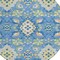 Homeroots 8' Blue Green And Orange Round Oriental Washable Indoor Outdoor Area Rug 597676 - alternate 5
