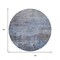 Homeroots 8' Gray And Blue Round Abstract Washable Indoor Outdoor Area Rug 616234 - alternate 6