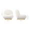 Homeroots 30" White and Gold Boucle Slipper Chair 520662 - alternate 7