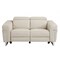 Homeroots 65in Beige And Silver Italian Leather Power Reclining Loveseat 482202 - alternate 1