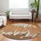 Homeroots 8' Orange And Brown Round Abstract Washable Indoor Outdoor Area Rug 613646 - alternate 4