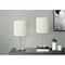 Monarch Specialties Lighting, Set Of 2, 17 in.H, Table Lamp, Nickel Metal, Ivory / Cream Shade I 9649 - alternate 1