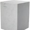 Homeroots 20" White Marble Square Block End Table 569936 - alternate 4