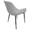 Leisuremod Markley Modern Leather Dining Arm Chair With Metal Legs, Light Grey EC26LGR - alternate 2