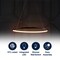 Jonathan Y Brice 23.75" Modern Contemporary Metal Round Integrated LED Pendant, Matte Black JYL7203A - alternate 11