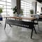 Flash Furniture Davis 72in. x 24in. HD Nesting Table w/Y-Legs, Modesty Panel, 1in. Thick Walnut Tabletop, Blk Frame MT-M7224-Y-LEG-WLNBLK-GG - alternate 6